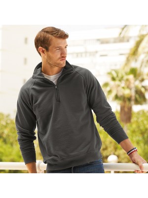 Plain Sweatshirt Lightweight Zip Neck Fruit Of The Loom 240 GSM